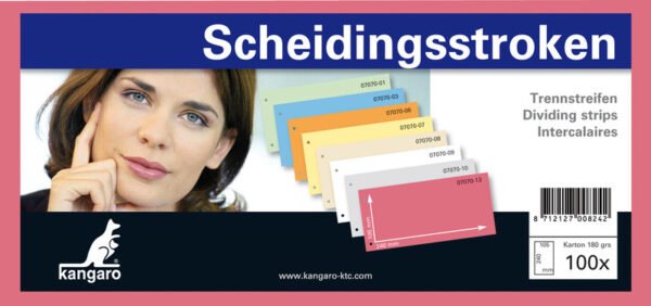 Kangaro 07070-13 Scheidingsstrook 2-gaats 105x240mm 180g RC Roze - Afbeelding 2