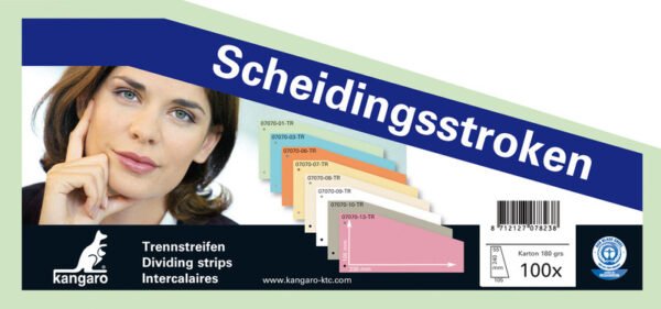 Kangaro 07070-01-TR Scheidingsstrook 2-gaats Trapezium 180gr RC Groen - Afbeelding 2