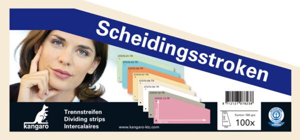 Kangaro 07070-08-TR Scheidingsstrook 2-gaats Trapezium 180gr RC Beige - Afbeelding 2
