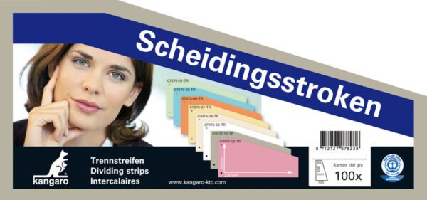 Kangaro 07070-10-TR Scheidingsstrook 2-gaats Trapezium 180gr RC Grijs - Afbeelding 2