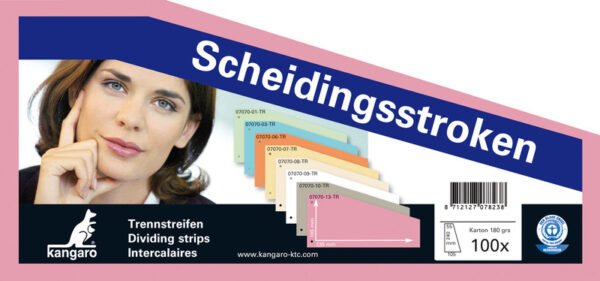 Kangaro 07070-13-TR Scheidingsstrook 2-gaats Trapezium 180gr RC Roze - Afbeelding 2