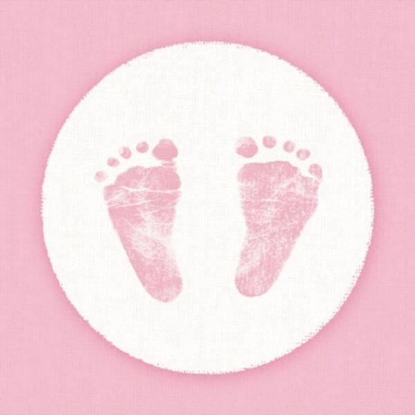 Servetten Baby Voetjes Meisje 25 cm 20 Stuks