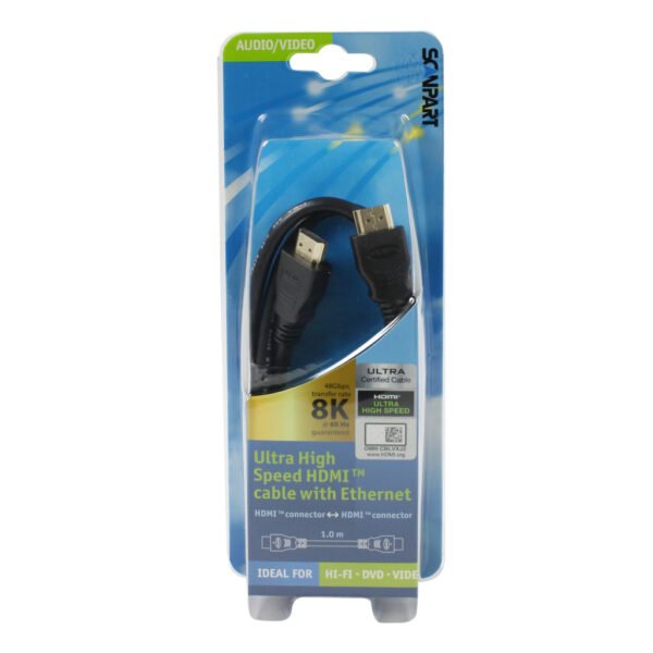 Scanpart Hdmi Kabel U.h. Speed 2.1 1,0m - Afbeelding 2