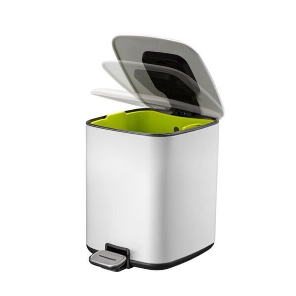 EKO Vepa Bins Regent Pedaalemmer 6L Wit - Afbeelding 2