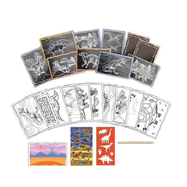 Totum Dinosaurus Kras- en Kleurplaten Boek - Afbeelding 3
