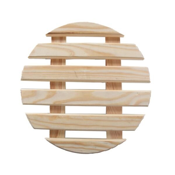 Esschert Design Ronde Houten Plantentrolley 28.7x28.8x8.3 cm - Afbeelding 3