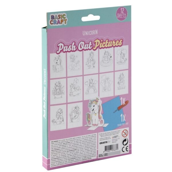 Basic Craft PushOut Pictures Eenhoorn - Afbeelding 3