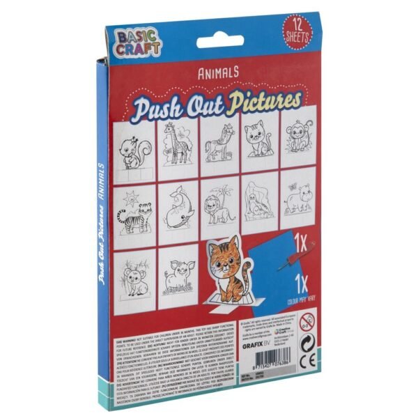 Basic Craft PushOut Prikkaart Dieren - Afbeelding 4