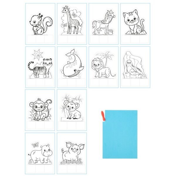 Basic Craft PushOut Prikkaart Dieren - Afbeelding 3