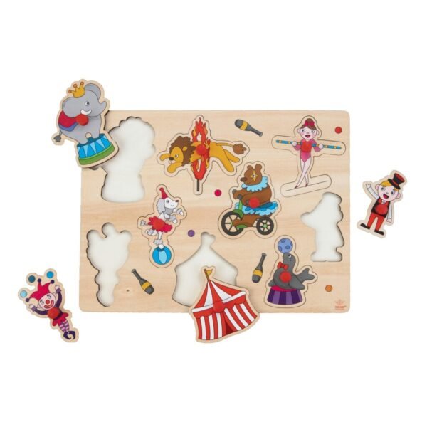 Engelhart Houten Knopjes Puzzel Circus 9 Stukjes - Afbeelding 2