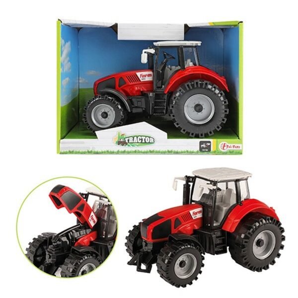 Tractor Tractor met Frictie 19 cm Rood/Zwart - Afbeelding 4