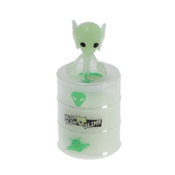 Glow N Fun Olievat met Glow In The Dark Slijm + Alien - Afbeelding 3