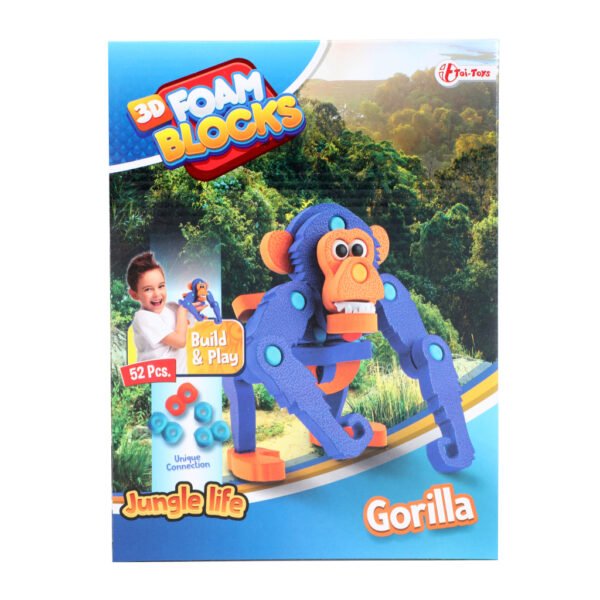 Toi-toys Knutselpuzzel Aap Junior 25,8 Cm Blauw 59-delig - Afbeelding 2