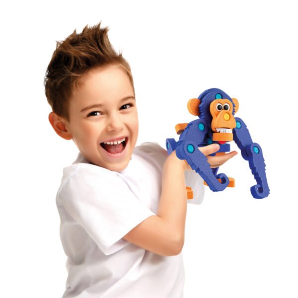 Toi-toys Knutselpuzzel Aap Junior 25,8 Cm Blauw 59-delig - Afbeelding 4