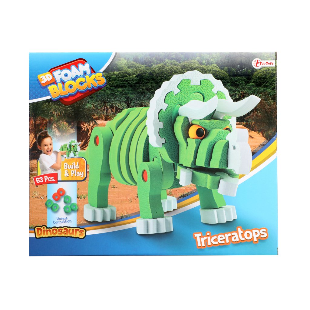 Toi-toys Knutselpuzzel Tricera Junior 25,8 Cm Groen 59-delig - Afbeelding 2