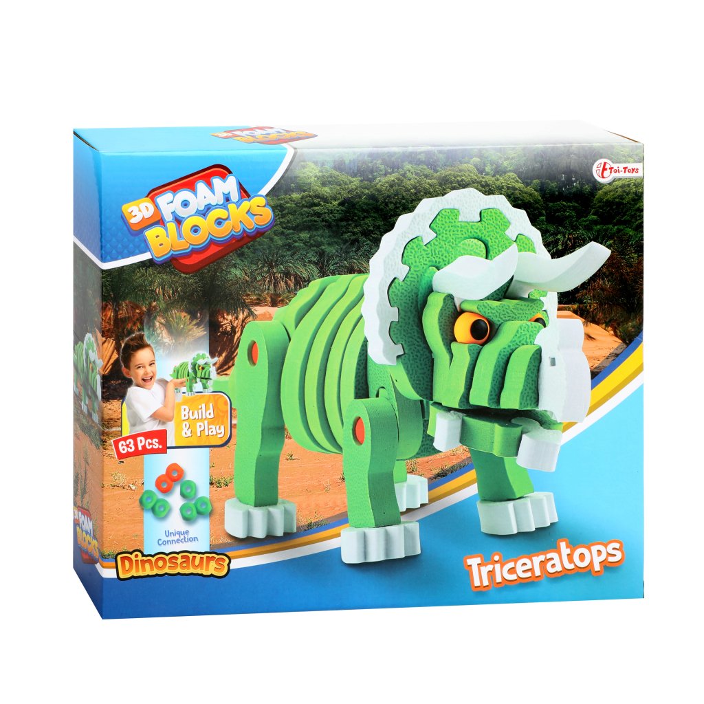 Toi-toys Knutselpuzzel Tricera Junior 25,8 Cm Groen 59-delig - Afbeelding 6