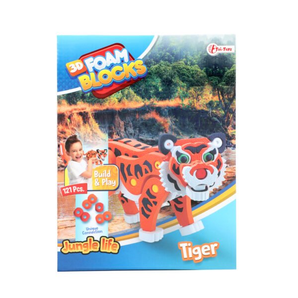 Toi-toys 3D Puzzel Tijger Junior 31,5 Cm Foam Oranje 121-Delig - Afbeelding 2