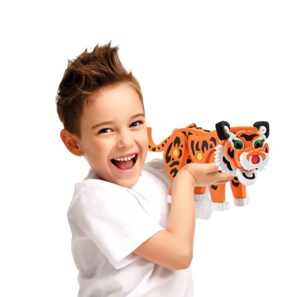 Toi-toys 3D Puzzel Tijger Junior 31,5 Cm Foam Oranje 121-Delig - Afbeelding 4