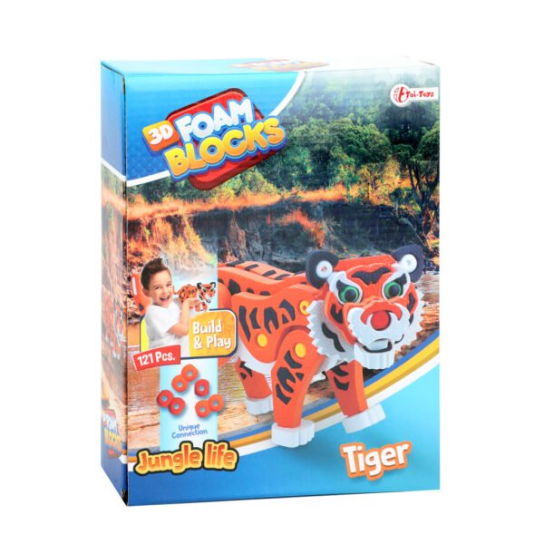 Toi-toys 3D Puzzel Tijger Junior 31,5 Cm Foam Oranje 121-Delig - Afbeelding 6