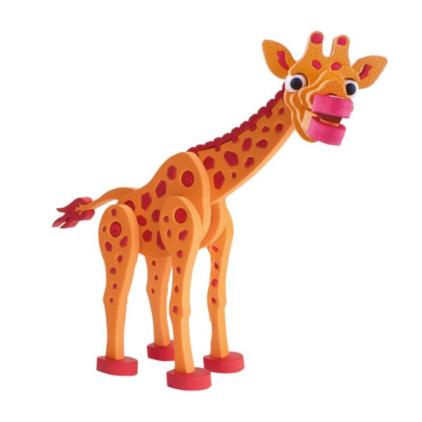 Toi-Toys 3D Puzzel Giraffe Junior 31,5 Cm Foam Oranje 104-delig - Afbeelding 3