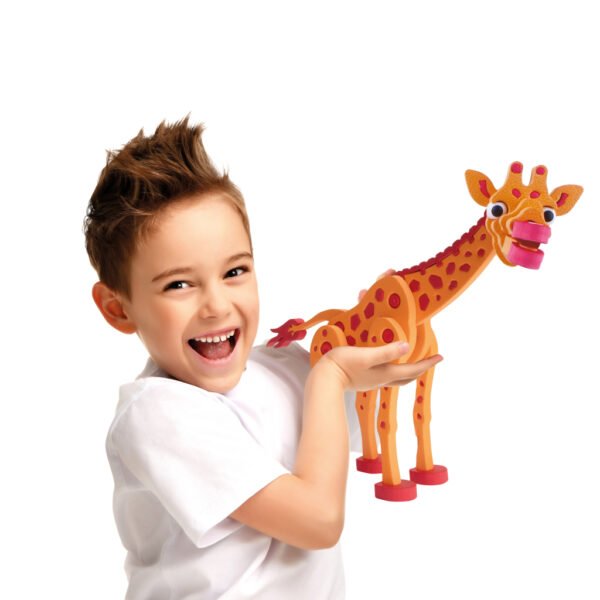Toi-Toys 3D Puzzel Giraffe Junior 31,5 Cm Foam Oranje 104-delig - Afbeelding 4