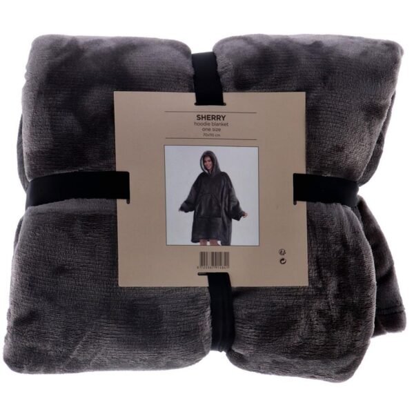 Hoodie Plaid Sherry 70x110 cm Charcoal Grey - Afbeelding 2