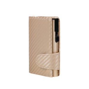 Juscha JU-963407 Pasjeshouder Clicksafe RFID Kunstleer Carbon Champ 8 Pasjes Met Opbergvak Voor Muntgeld