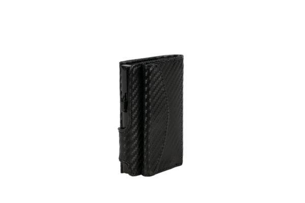 Juscha JU-961401 Pasjeshouder Clicksafe RFID Kunstleer Carbon Zwart 8 Pasjes Met Opbergvak Voor Muntgeld - Afbeelding 2