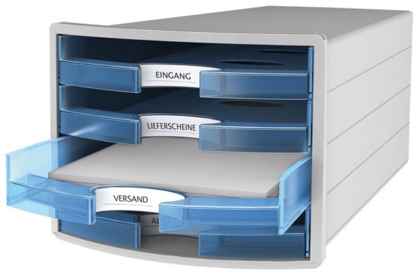 HAN HA-1013-64 Ladenkast Impuls Met 4 Open Laden Blauw Transparant - Afbeelding 2