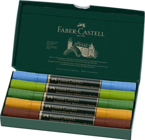 Faber Castell FC-160309 WK25Aquarel Marker FC AlbrechtDürer 5 Stuks Plein Air - Afbeelding 2