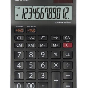 Citizen SH-EL125TWH Calculator Sharp EL125TWH Zwart-wit Desk 12 Digit