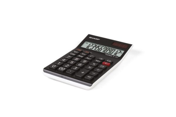 Citizen SH-EL124TWH Calculator Sharp EL124TWH Zwart-wit Desk 12 Digit - Afbeelding 2
