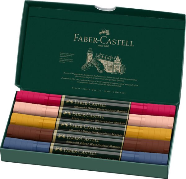 Faber Castell FC-160307 WK25Aquarel Marker FC AlbrechtDürer 5 Stuks Portrait - Afbeelding 2