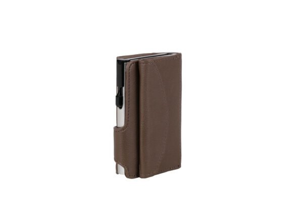 Juscha JU-962105 Pasjeshouder Clicksafe RFID Kunstleer BR/ZI 8 Pasjes Met Opbergvak Voor Muntgeld - Afbeelding 2