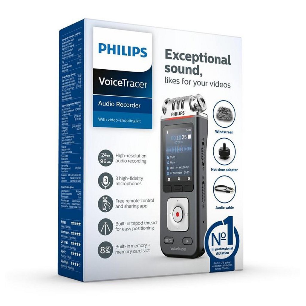 Philips DVT7110 VoiceTracer Audiorecorder Antraciet/Chroom - Afbeelding 4