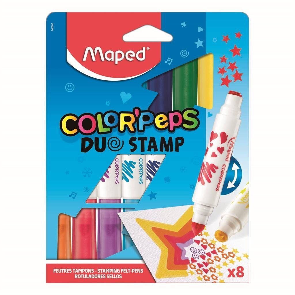 Maped Color'Peps Duo Stamp Viltstiften 8 Stuks - Afbeelding 2