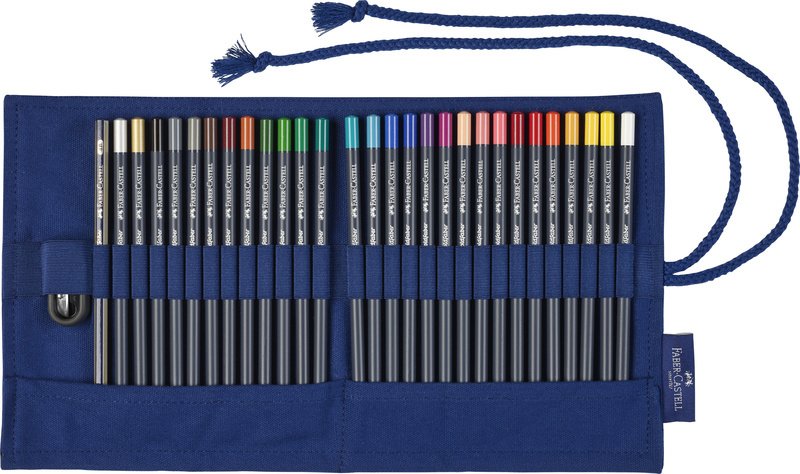 Faber Castell FC-114752 Roletui Met 27 Goldfaber Kleurpotloden, 1 Puntenslijper En 1 Goldfaber Potlood 4B - Afbeelding 2