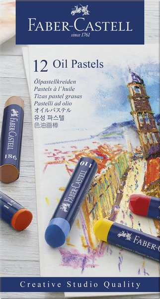Faber Castell FC-127012 Oliepastels Creative Studio Etui A 12 Stuks - Afbeelding 3