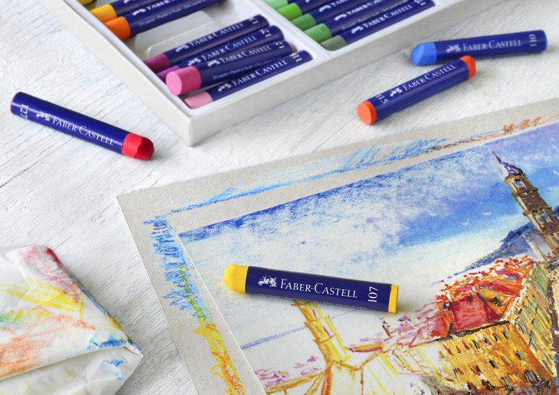 Faber Castell FC-127012 Oliepastels Creative Studio Etui A 12 Stuks - Afbeelding 4