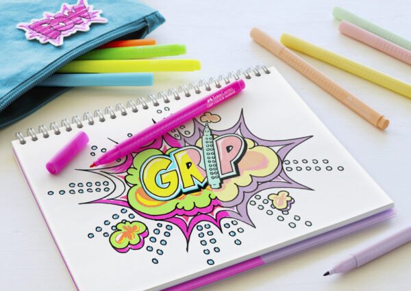 Faber Castell FC-155312 Grip Viltstiften Neon en Pastel 10 Stuks - Afbeelding 3