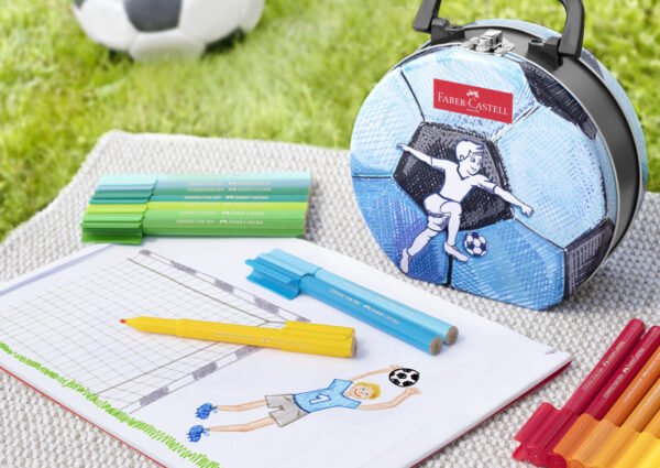 Faber Castell FC-155538 Viltstift Faber-Castell Connector Koffer "voetbal" 33 Stuks - Afbeelding 3