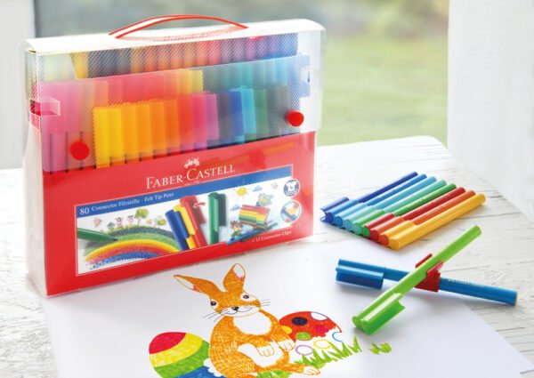 Faber Castell FC-155579 Uitwasbare Connector Stiften Koffer 80 Stuks - Afbeelding 3