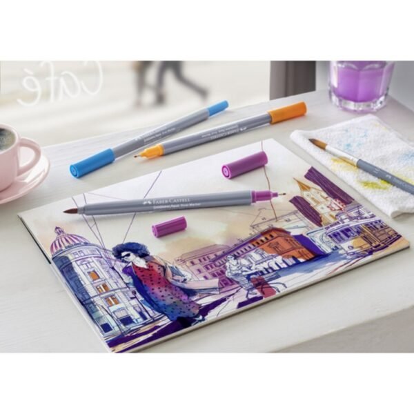Faber Castell FC-164624 Goldfaber Duo Aquarelmarkers 24 Stuks - Afbeelding 3