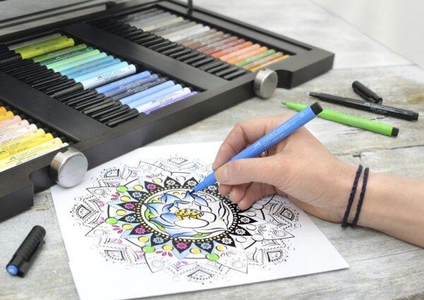 Faber Castell FC-167100 Tekenstift Faber-Castell Pitt Artist Pen 4-delig Etui Zwart - Afbeelding 3