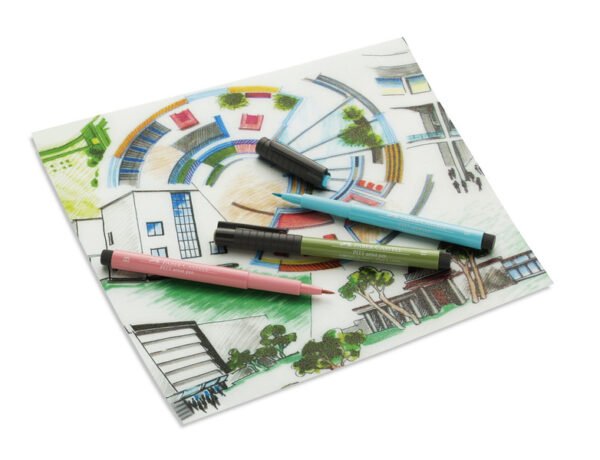 Faber Castell FC-167101 Tekenstift Faber-Castell Pitt Artist Pen 4-delig Etui Donker Sepia - Afbeelding 5