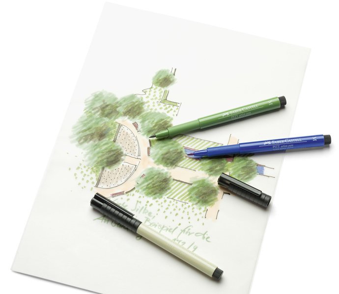 Faber Castell FC-167397 Tekenstift Pitt Artist Pen 250 Gold - Afbeelding 4
