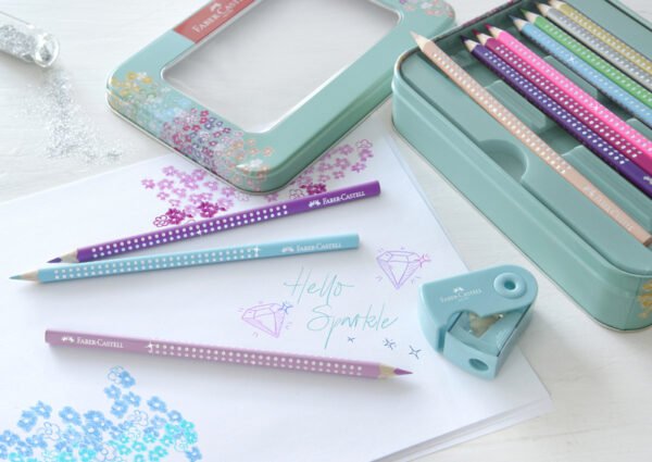 Faber Castell FC-201641 Sparkle Set Faber-Castell 20x Kleurpotloden En 1x Mini Puntenslijper - Afbeelding 6