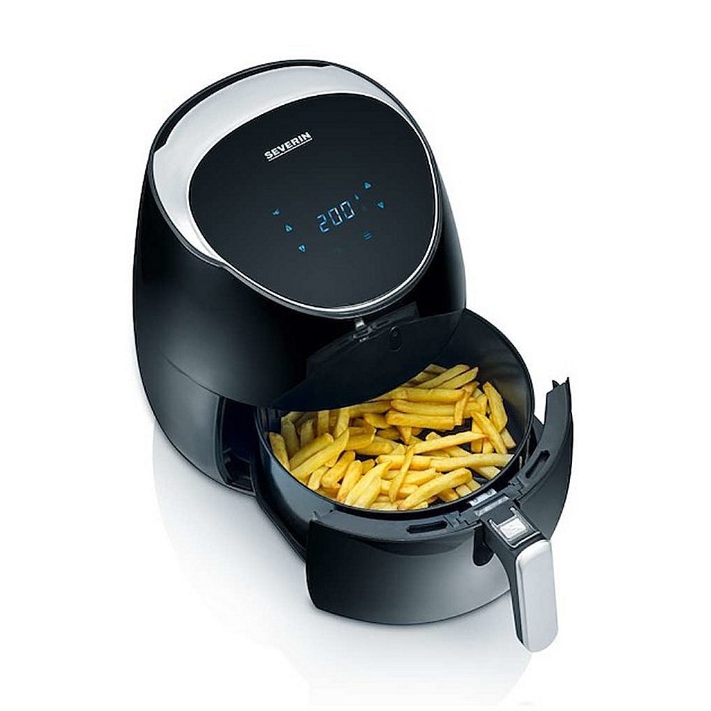 Severin FR2445 Hete Lucht Friteuse 2000W 5L Zwart/Zilver - Afbeelding 2