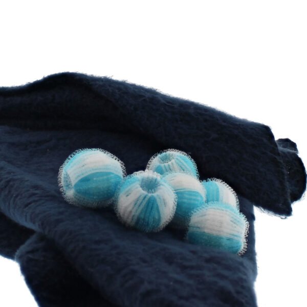 Scanpart Anti-Pluis Wasmachine Ballen 4 cm 6 Stuks Blauw/Wit - Afbeelding 3
