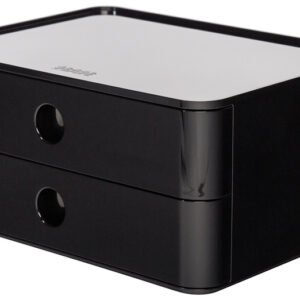 HAN HA-1120-13 Smart-box Allison Met 2 Lades Jet Zwart, Stapelbaar
